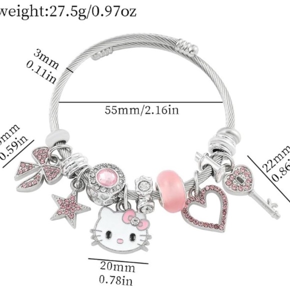 BRAND NEW HELLO KITTY ADJUSTABLE BRACELET - Picture 2 of 3